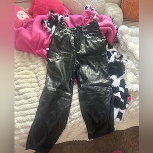 Black leather pants